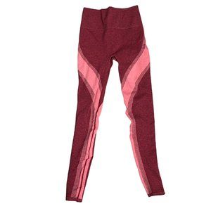 Fabletics High Waisted Seamless Swift Leggings S Red Full Length Pullon Athletic